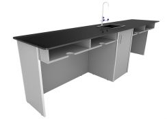 Masa pentru laboratorul de chimie MODEL 1 (pentru 4 pers)