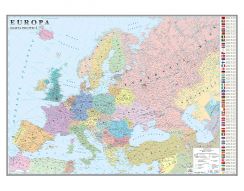 Europa. Harta politică (faţă) / Harta de contur (verso)