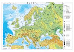 Harta fizica si politica a europei