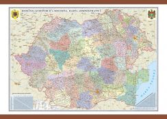 Romania si Republica Moldova Harta Administrativa