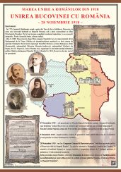Unirea Bucovinei cu Romania la1918(plansa, 700x1000mm ,cu sipci)