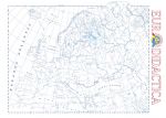 Europa. Harta politica(fata). Harta de contur (verso) 600x470mm